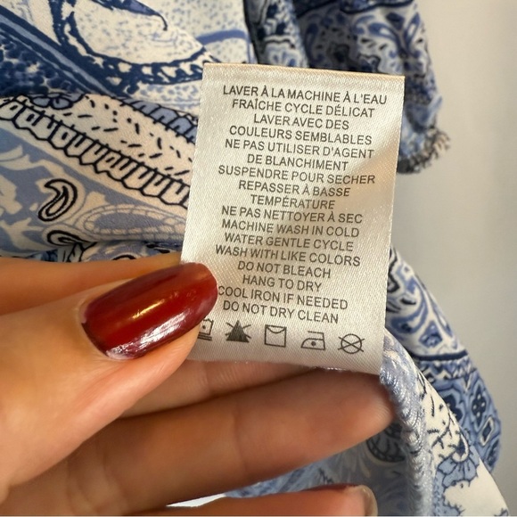 Cynthia Rowley Blue Patchwork Blouse Plus Size 2X Bow-Tie Neck Flowy Sleeve
Boho - Picture 11 of 15